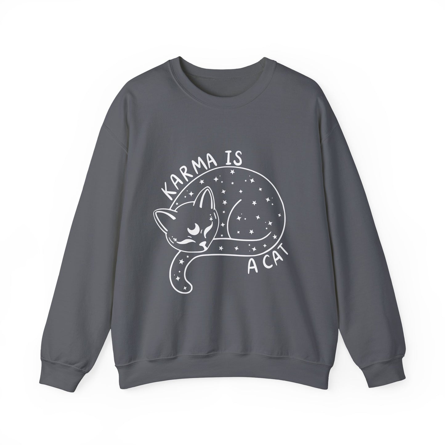 Karma Is A Cat Crewneck Sweatshirt