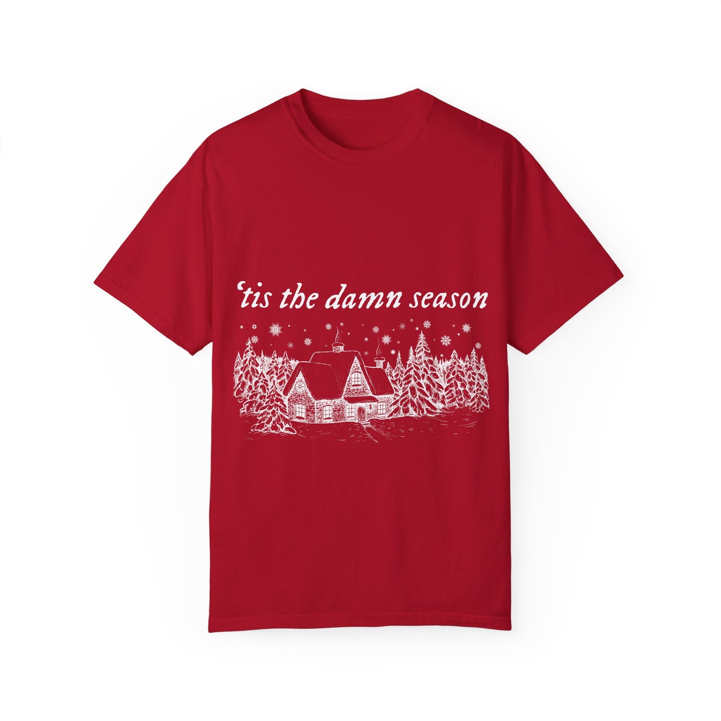 'Tis The Damn Season Unisex Comfort Colors T-Shirt - Cozy Holiday Vibes
