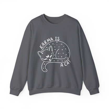 Karma Is A Cat Crewneck Sweatshirt