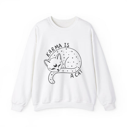 Karma Is A Cat Crewneck Sweatshirt