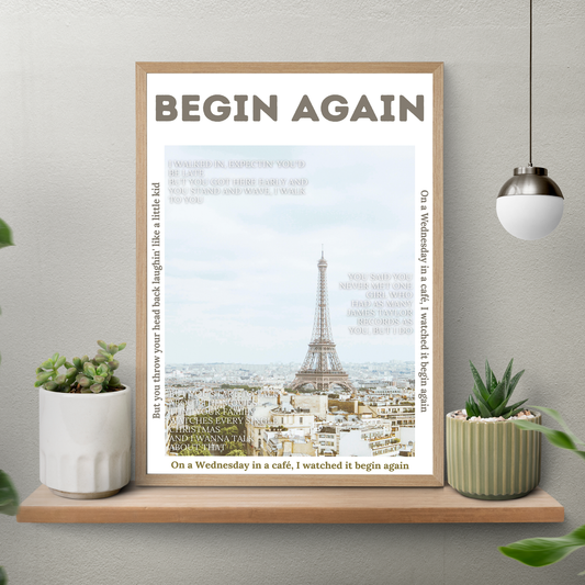 Begin Again – Aesthetic Poster