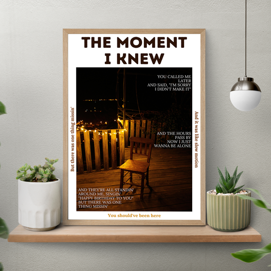 The Moment I Knew – Aesthetic Poster