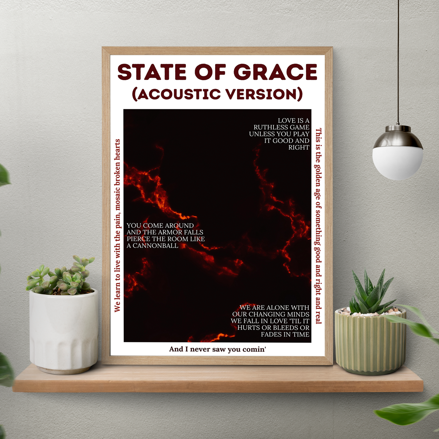 State Of Grace (Acoustic Version) – Aesthetic Poster