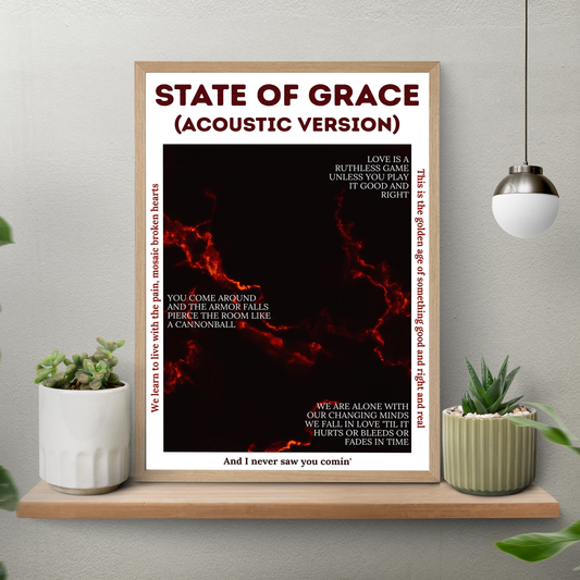 State Of Grace (Acoustic Version) – Aesthetic Poster