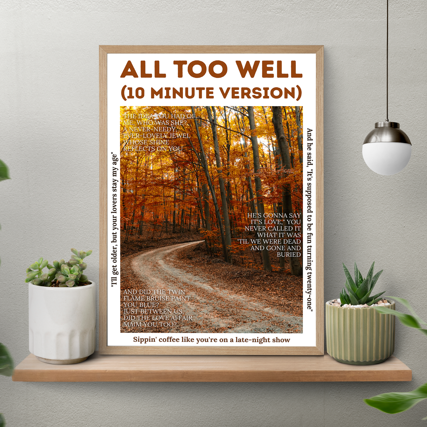 All Too Well (10 Minute Version) – Aesthetic Poster