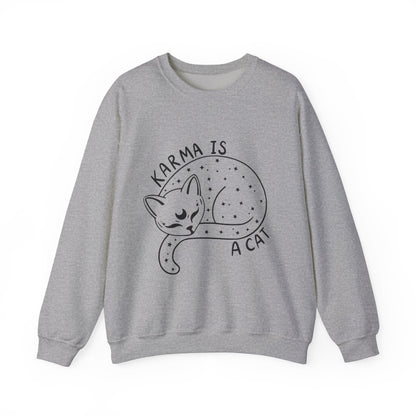 Karma Is A Cat Crewneck Sweatshirt