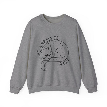 Karma Is A Cat Crewneck Sweatshirt